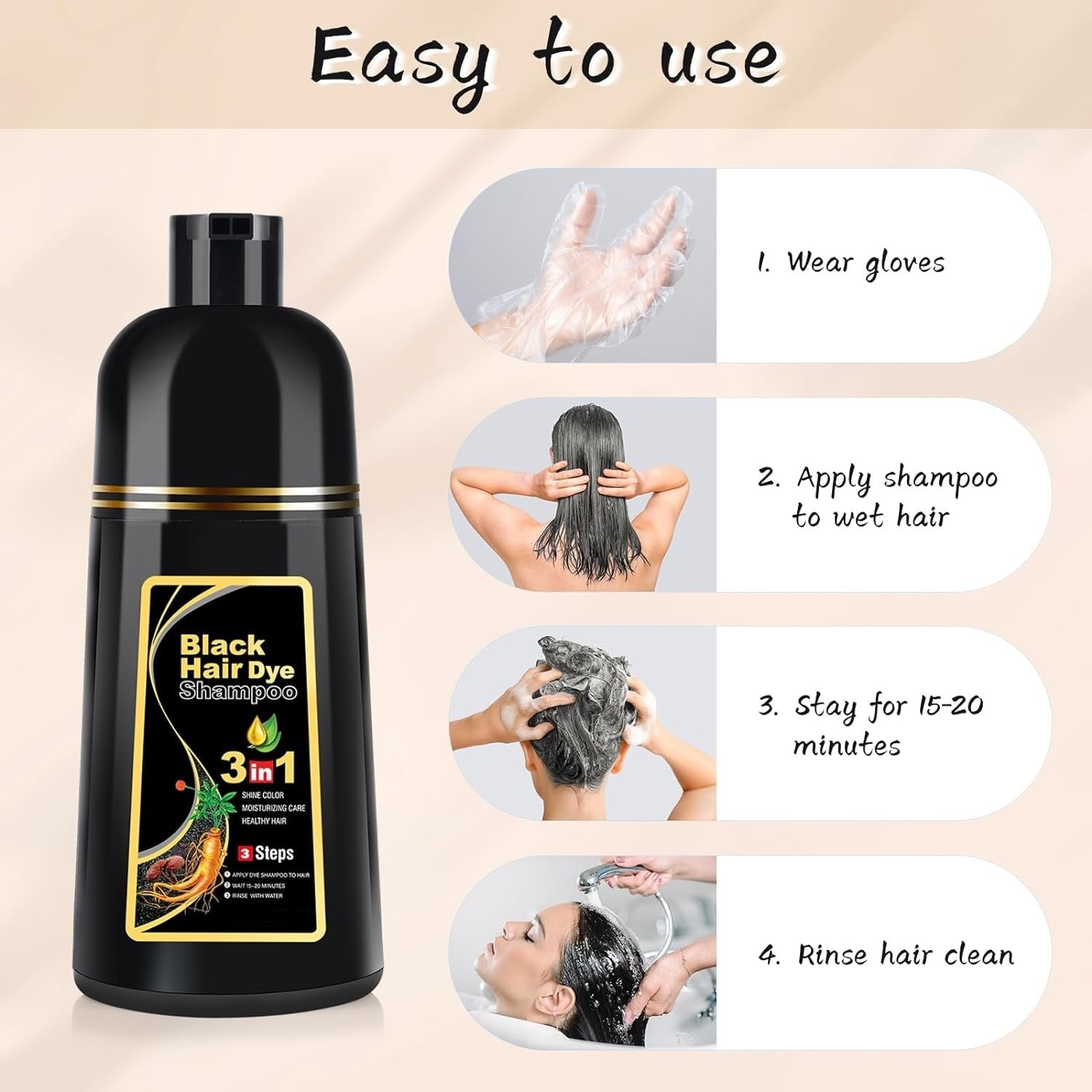 Hair Dye Shampoo (500ml)