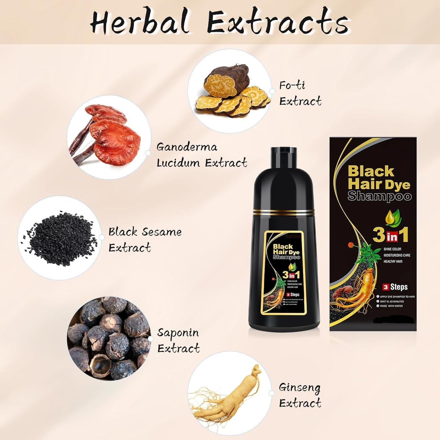 Hair Dye Shampoo (500ml)